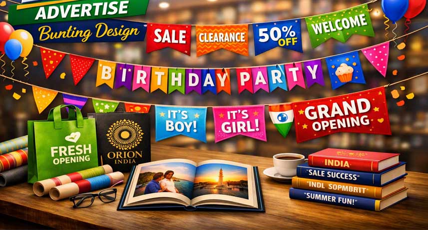 Bunting design printing in Okhla Delhi