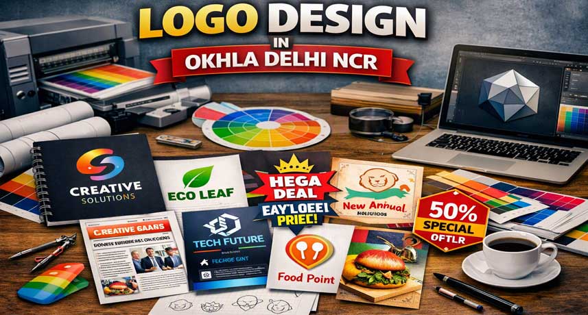 Professional logo design services in Okhla Delhi NCR by Lakshya Advertise – creative designers office working on branding and business logo creation